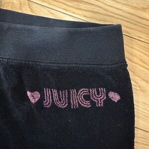 Juicy Couture Black Athletic Shorts with Drawstring Waist